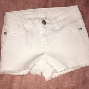 White low waisted shorty short jean shorts!